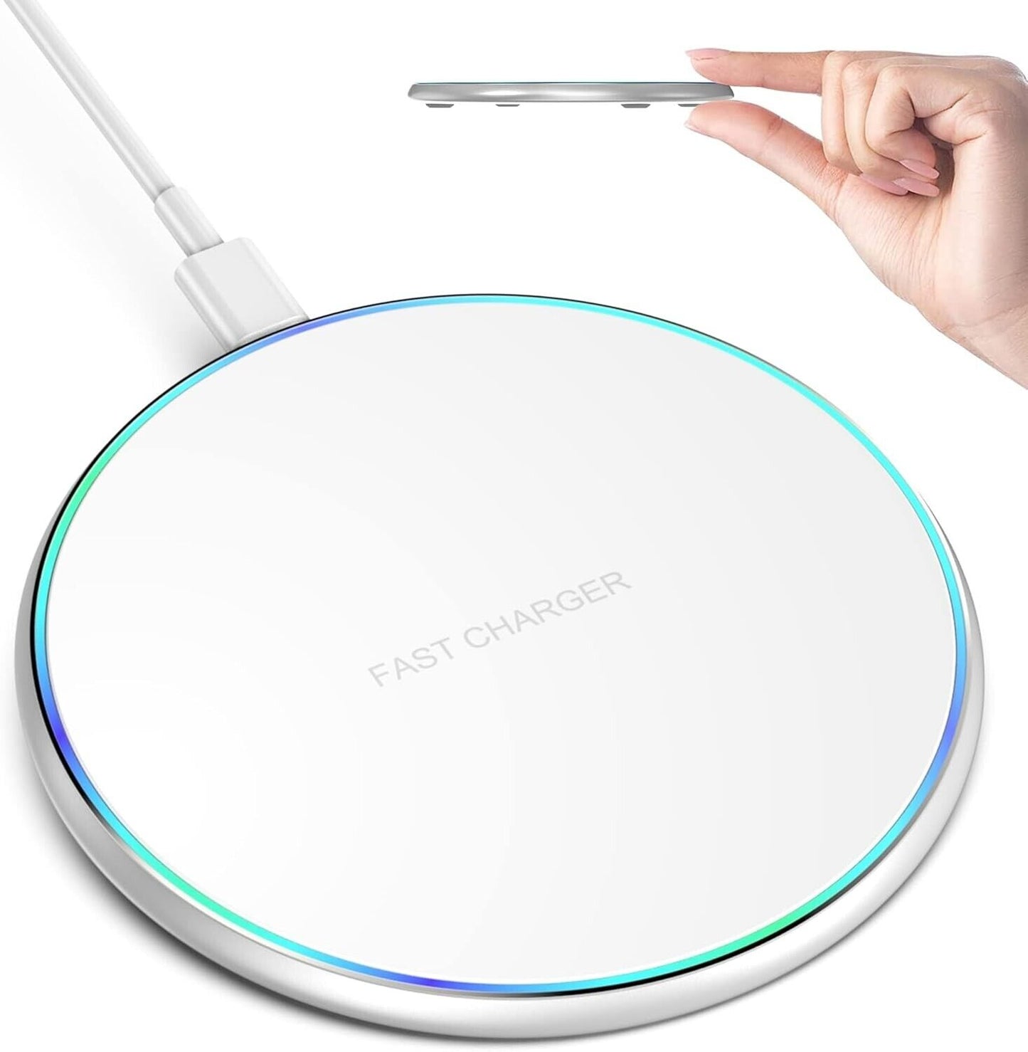 Fast Wireless Charger Charging Pad for Apple Iphone 16 & Samsung , Google Pixel