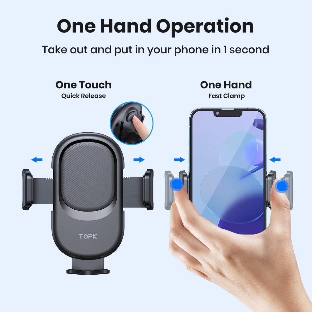 Phone Mount for Car Phone Holder Cell Phone Holder Hands Free Phone Stand for Car Vent Phone Mount Fit Smartphone Universal
