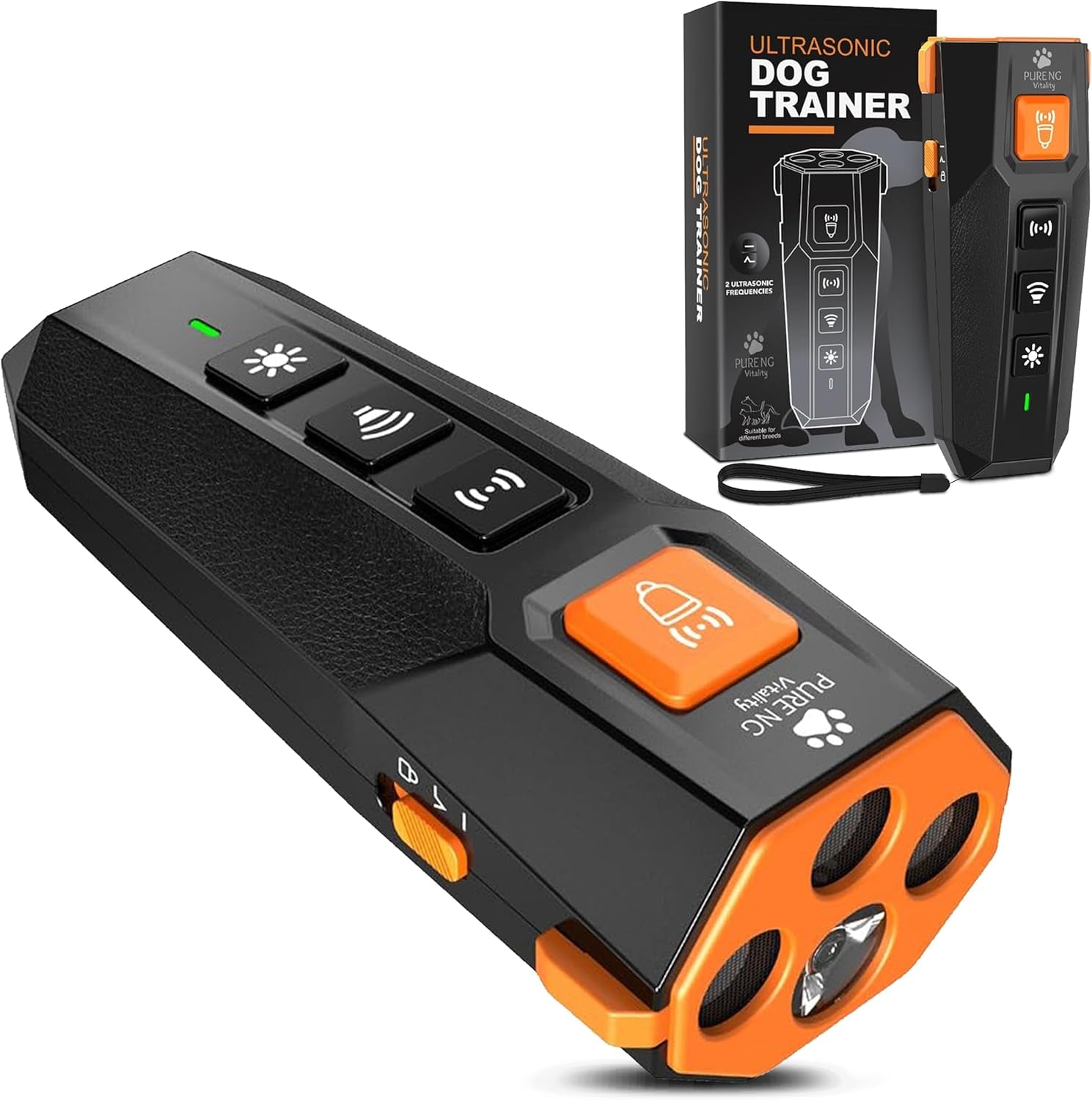 PNG Dog Bark Deterrent Device | anti Barking Device for Dogs | Dog Training & Behavior Aids | Ultrasonic Bark Stopper with LED Flashlight | Dog Whistle to Stop Barking Neighbors Dog