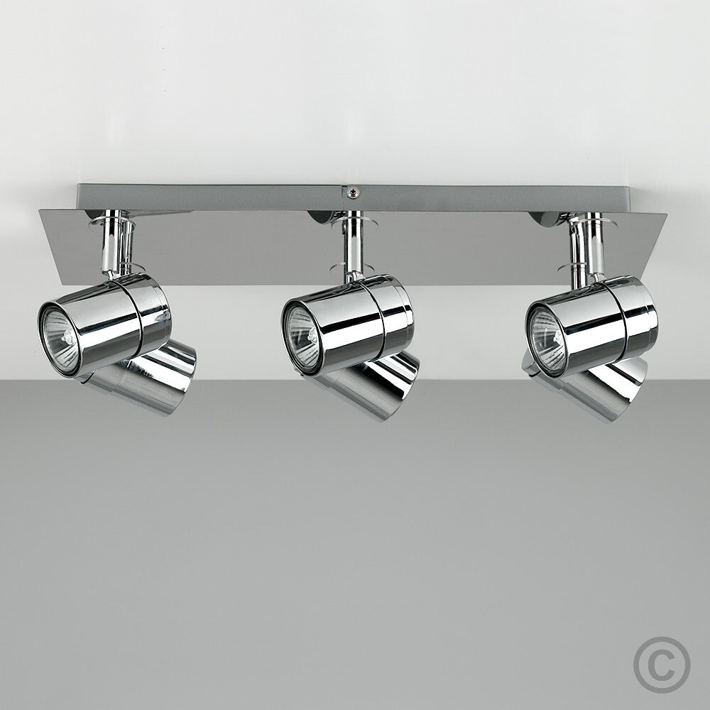 Adjustable 6 Way Ceiling Spotlight Kitchen Lounge Spot Light Lamp LED GU10 Bulbs