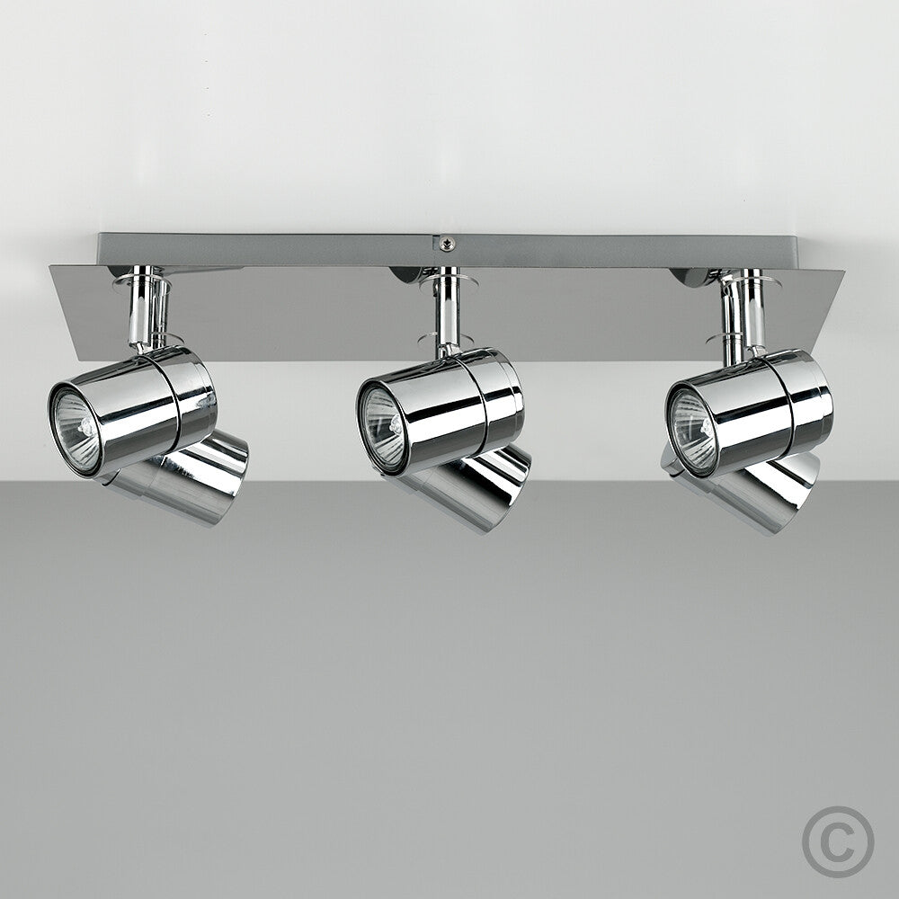 Adjustable 6 Way Ceiling Spotlight Kitchen Lounge Spot Light Lamp LED GU10 Bulbs