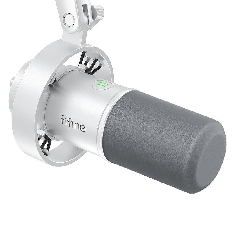 FIFINE K688CT USB/XLR Dynamic Podcast Microphone – Pro Mic Kit with Adjustable Boom Arm, Mute & Monitor for Streaming, Gaming, Vocal & Music Recording Audio, for PC Smartphone Mixer