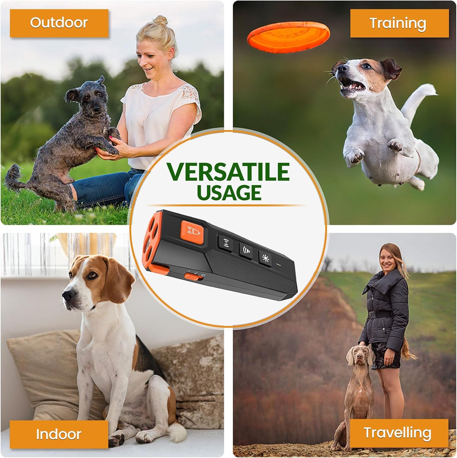 PNG Dog Bark Deterrent Device | anti Barking Device for Dogs | Dog Training & Behavior Aids | Ultrasonic Bark Stopper with LED Flashlight | Dog Whistle to Stop Barking Neighbors Dog
