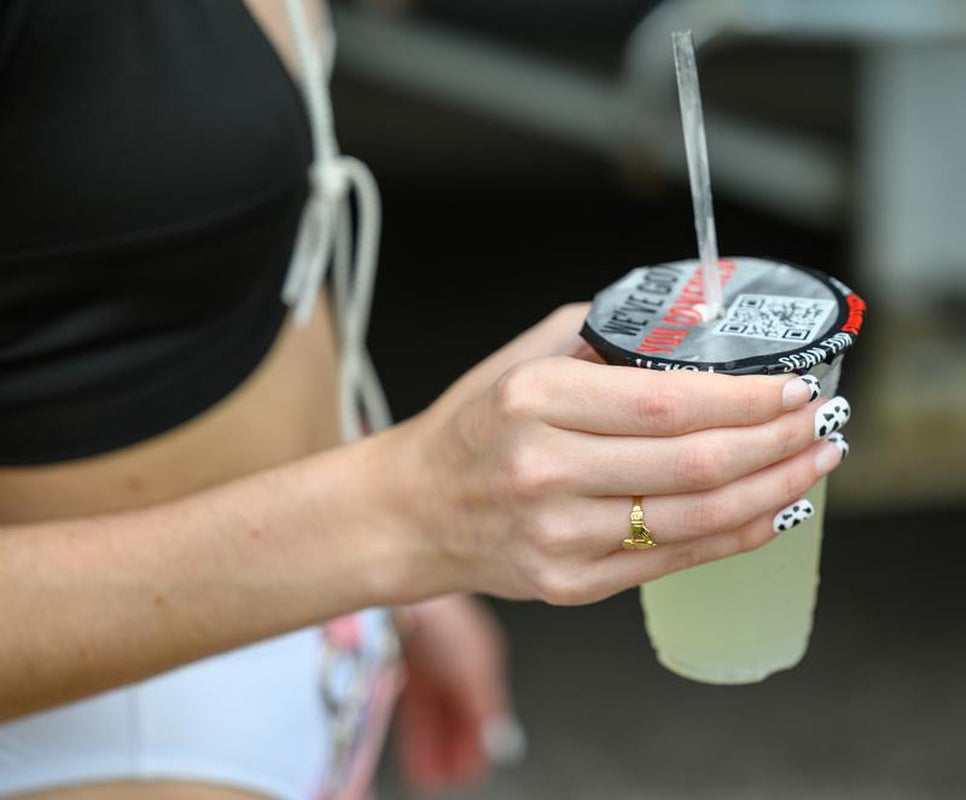 Nightcap Stoptopps Drink Spiking Prevention Sticker - Protect Your Drink - anti Spike Cover - Easy Peel Stick Seal - Disposable Lid for Solo Cup Sized Cups & Glasses