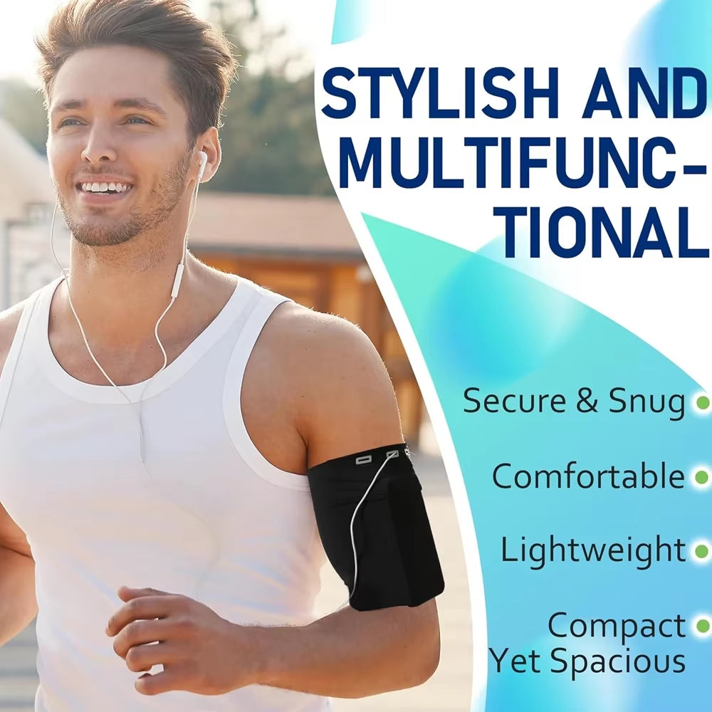 Sports Arm Bag Phone Holder for Running, Cell Phone Arm Bands, Phone Strap Armband Fits Phone, Use for Walking, Hiking, Biking
