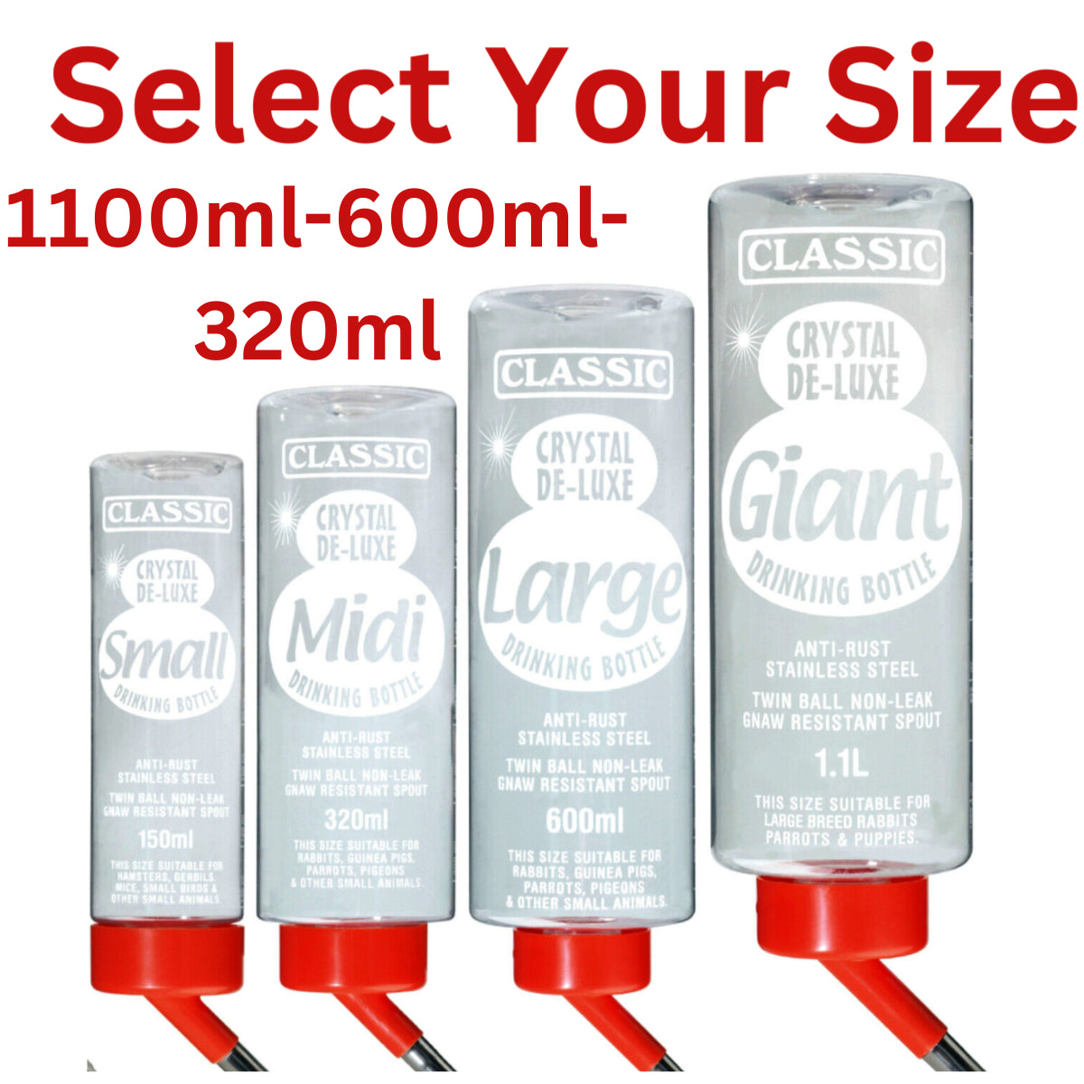 Best New Drinking Water Bottle for Rabbit Guinea Pig Hamster Small Pet Animals