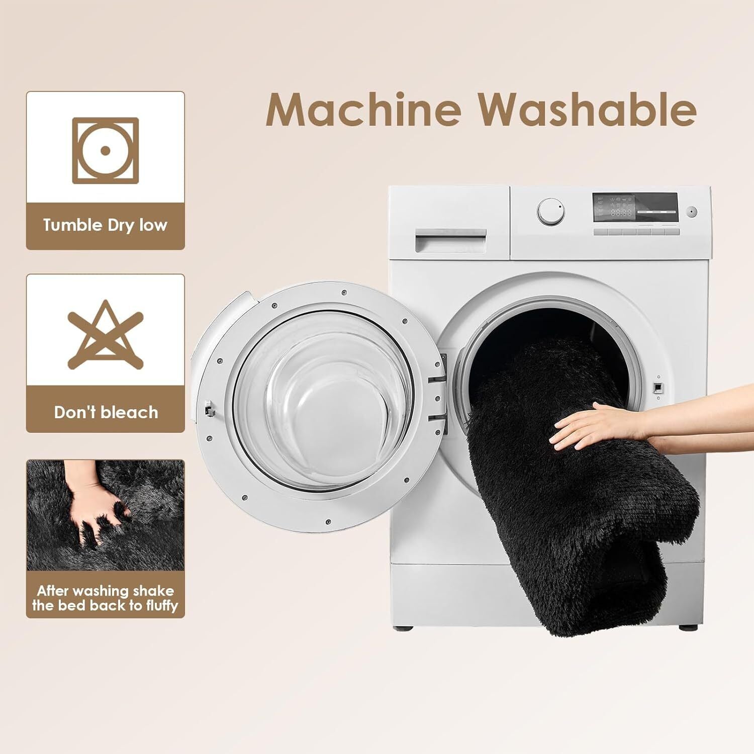 Dog Bed Soft Pet Cushion Large Dog Crate Puppy Cat Mattress Washable Pad Mat Xl