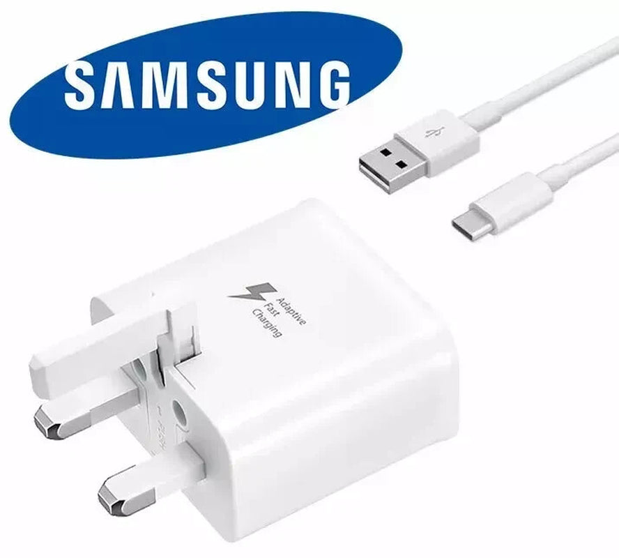 Official Genuine Samsung EP-TA200 UK Main Fast Charger Plug Adapter USB C Cable