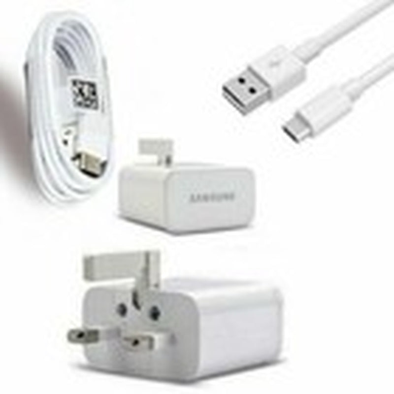 Official Genuine Samsung EP-TA200 UK Main Fast Charger Plug Adapter USB C Cable