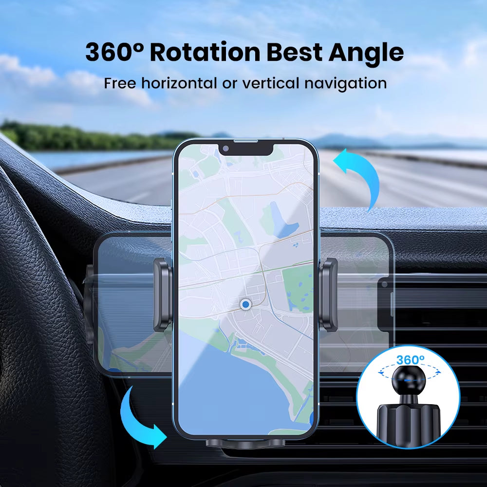 Phone Mount for Car Phone Holder Cell Phone Holder Hands Free Phone Stand for Car Vent Phone Mount Fit Smartphone Universal